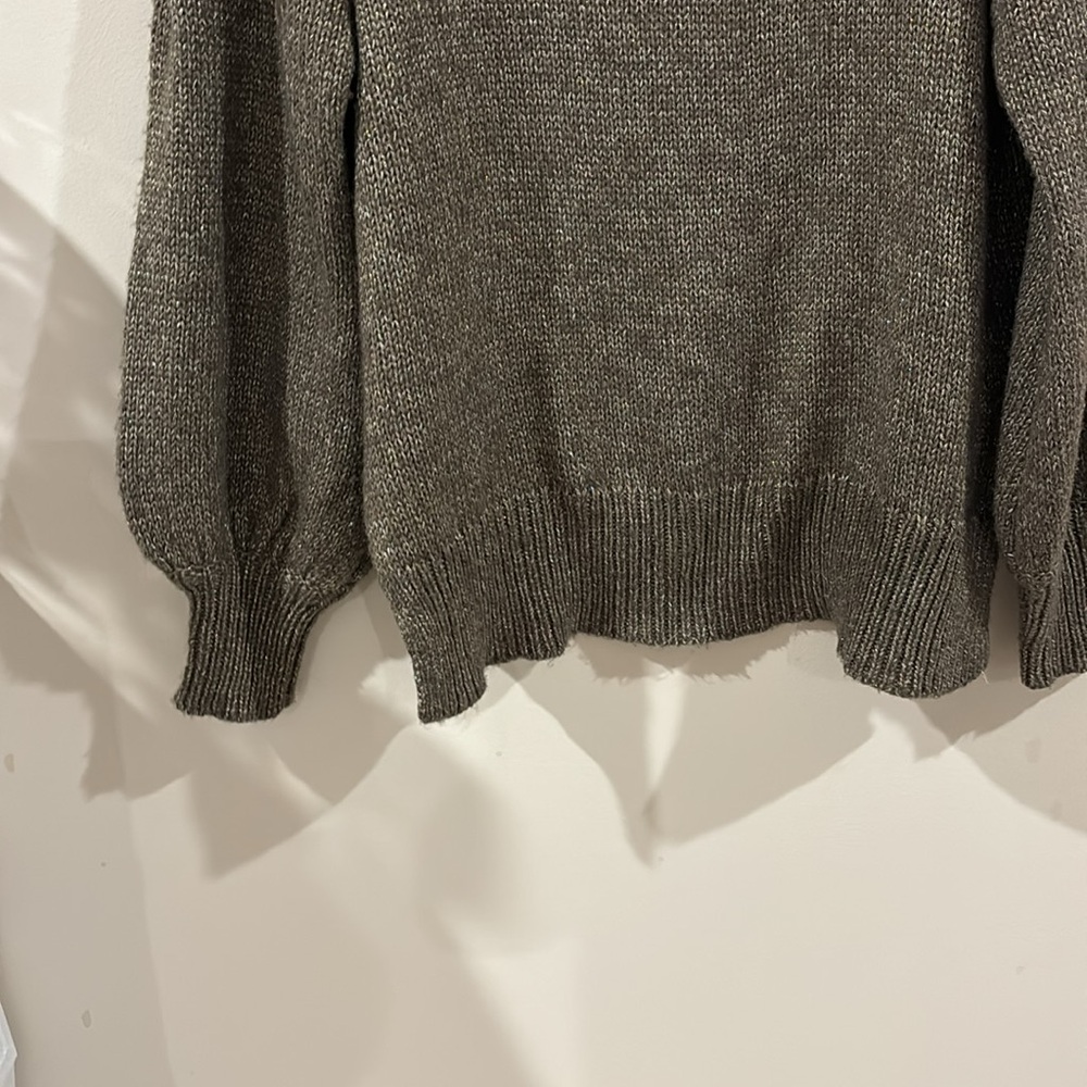 AVA & VIV Metallic Golden Fancy Holiday Size 1X Knit Sweater - Picture 9 of 10